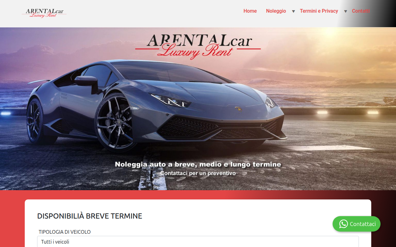 Screenshot van arentalcar.it