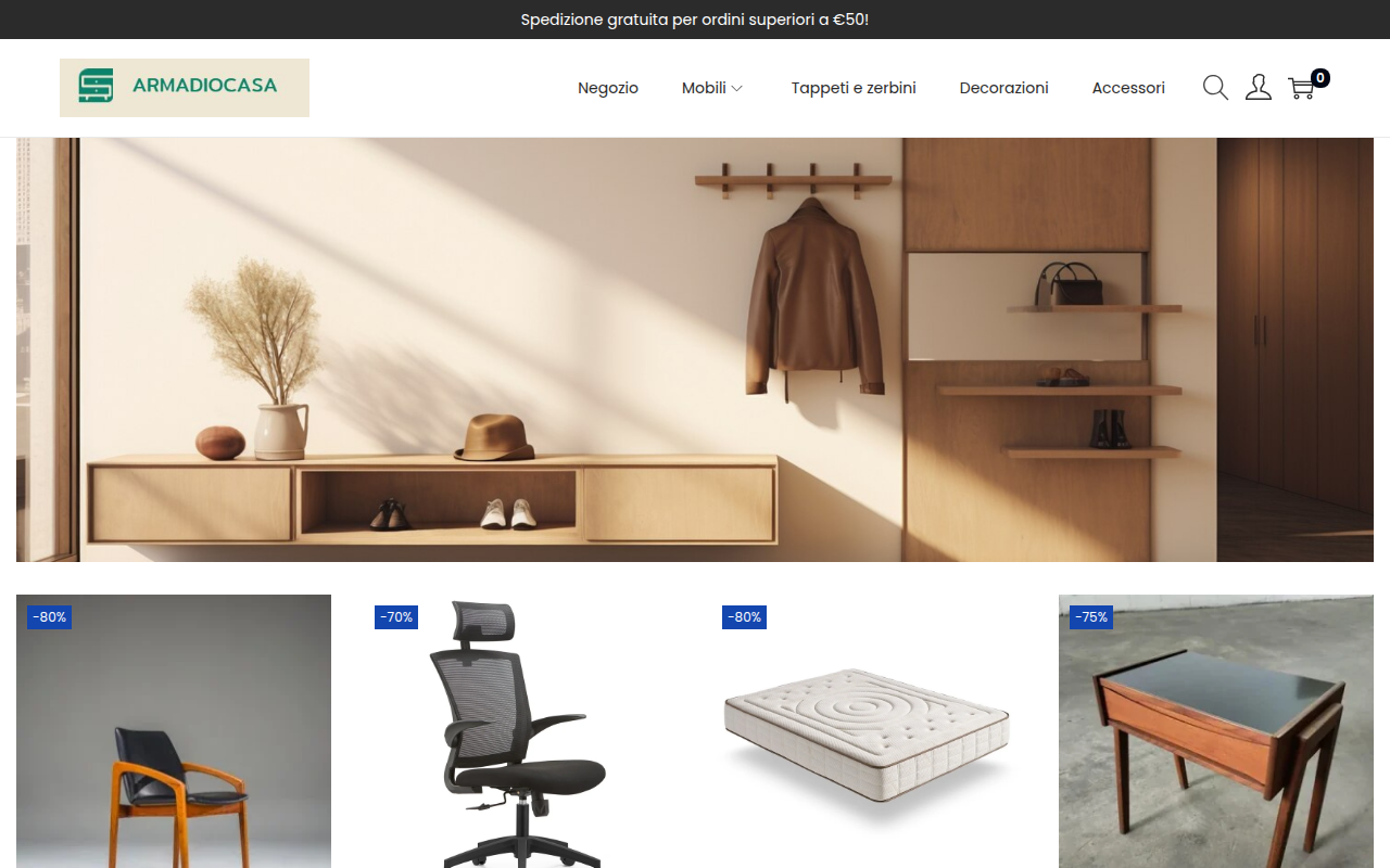 Screenshot van armadiocasa.com