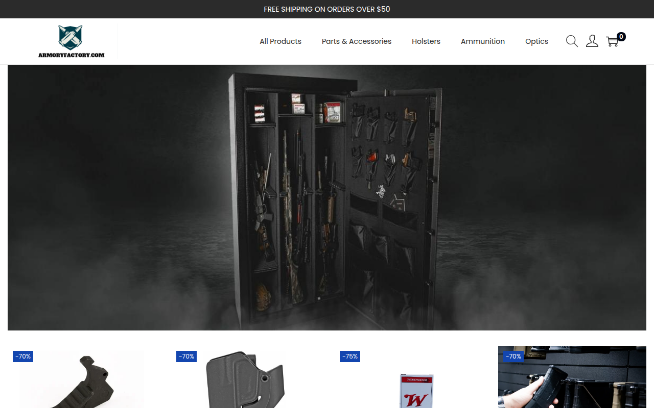 Screenshot van armoryfactory.com