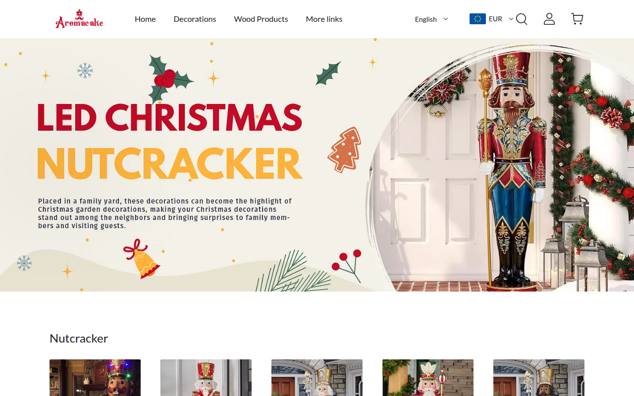 Screenshot van aromacake.com