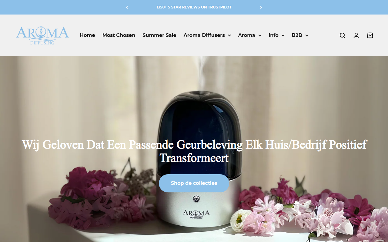Screenshot van aromadiffusing.nl