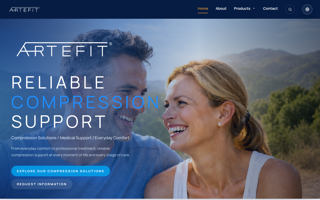 Screenshot van artefit.com