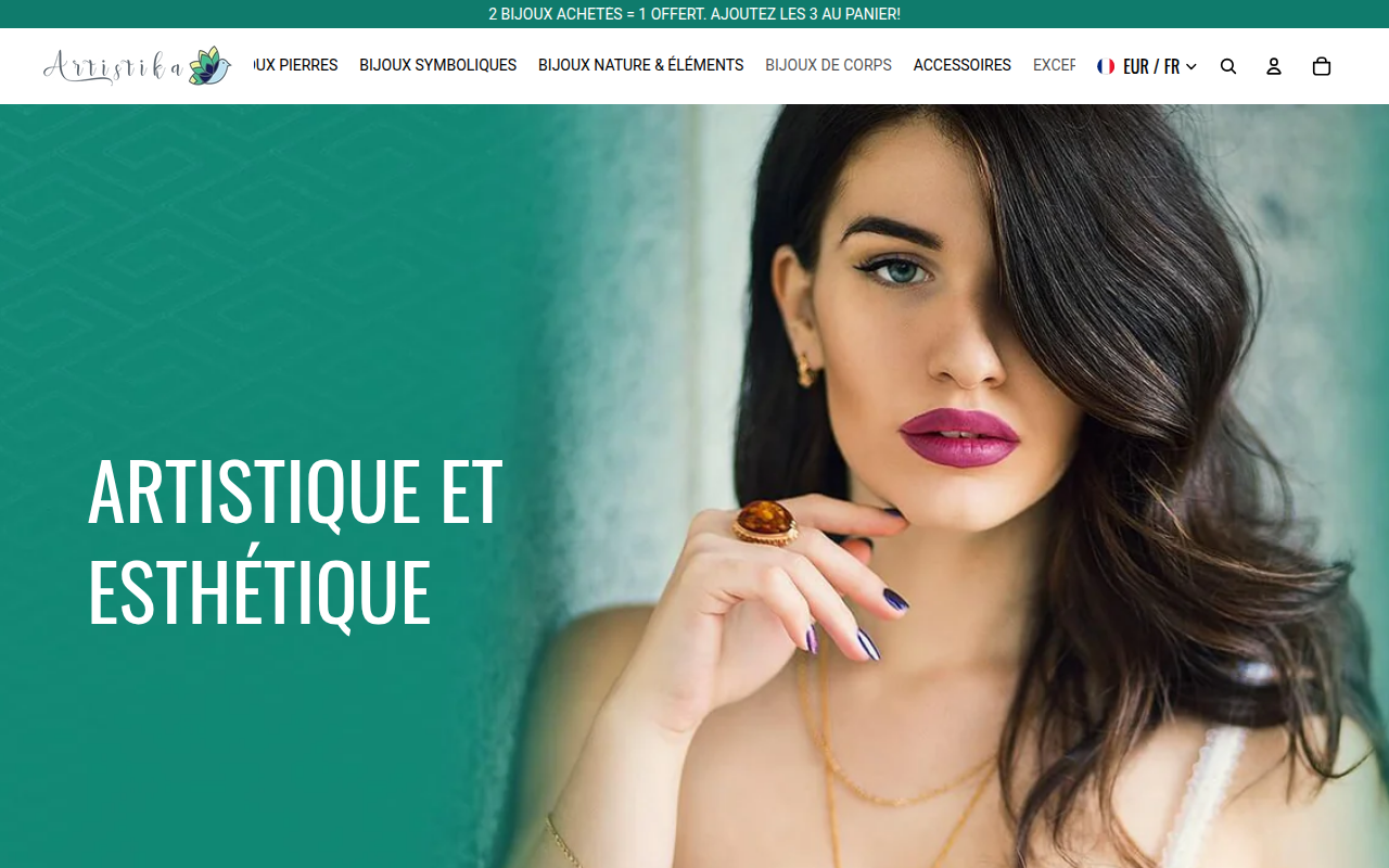 Screenshot van artistika.fr