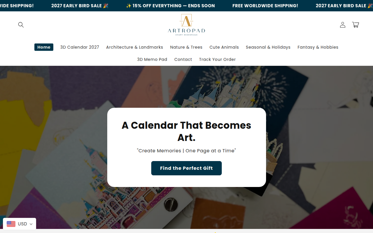 Screenshot van artropad.com