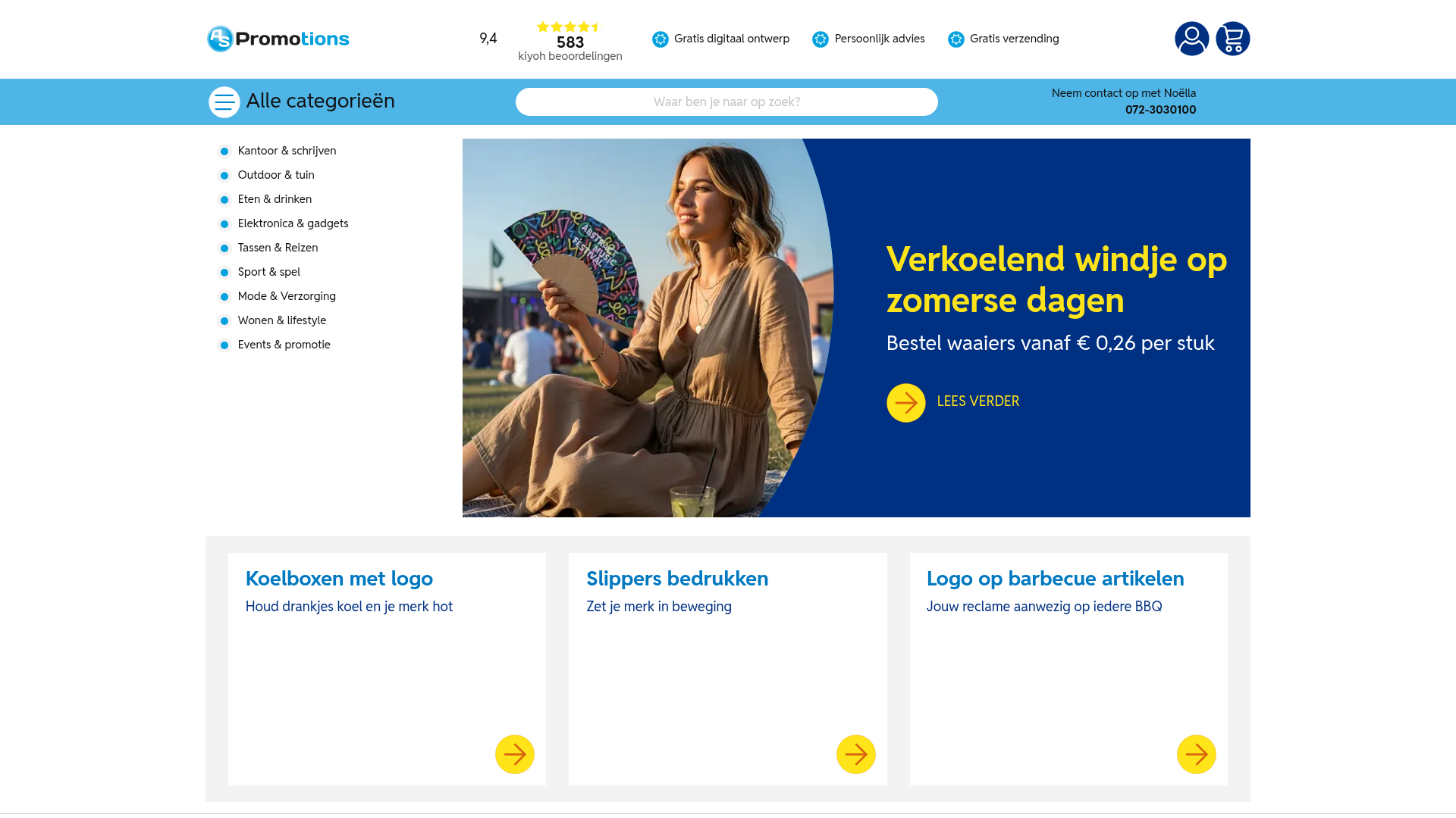 Screenshot van aspromotions.nl