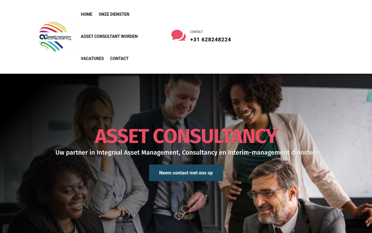 Screenshot van assetconsultancy.nl