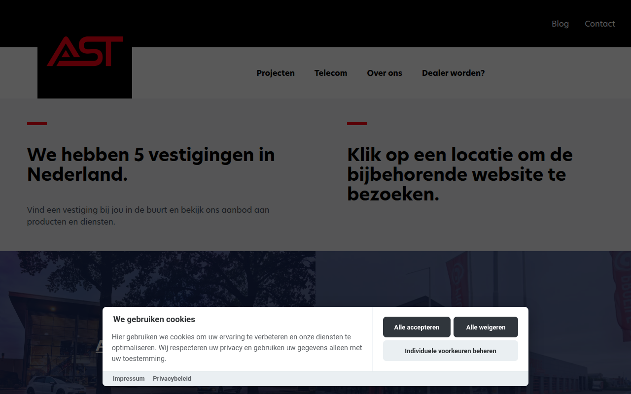 Screenshot van ast-groep.nl