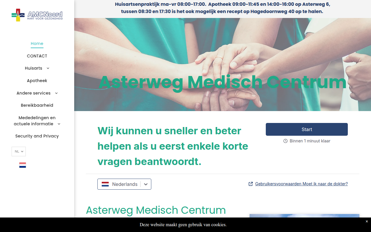 Screenshot van asterwegmc.nl