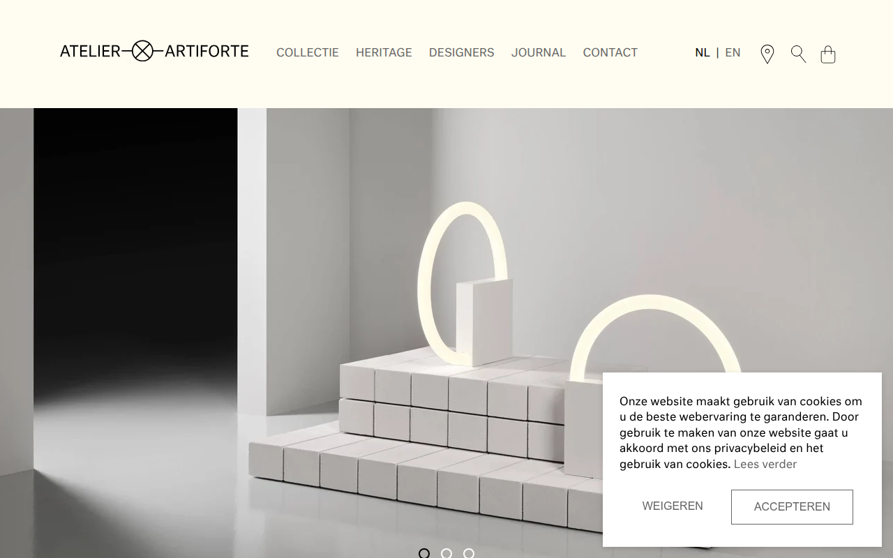 Screenshot van atelierartiforte.com
