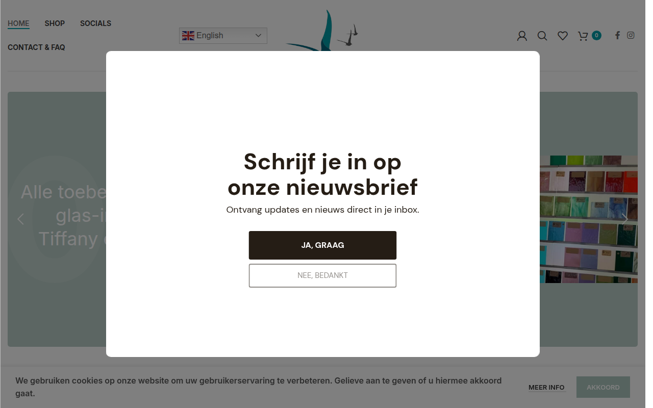 Screenshot van ateliervanglas.com