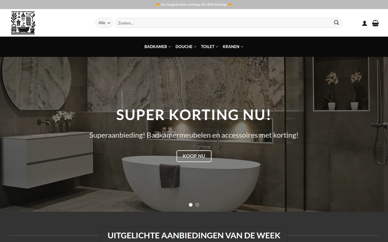Screenshot van atlanticsanitair.com