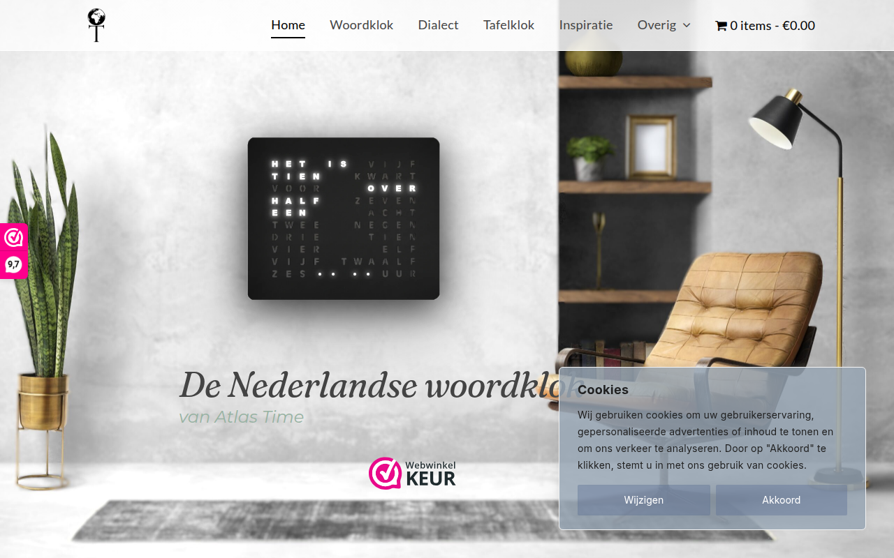 Screenshot van atlastime.nl
