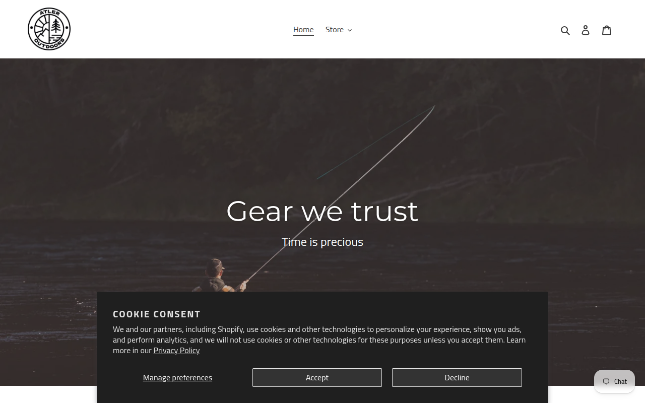 Screenshot van atleroutdoors.com
