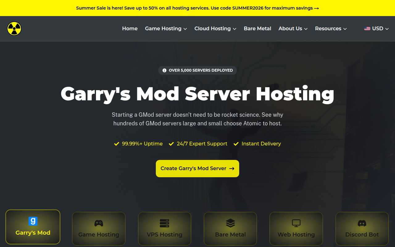 Screenshot van atomicnetworks.co