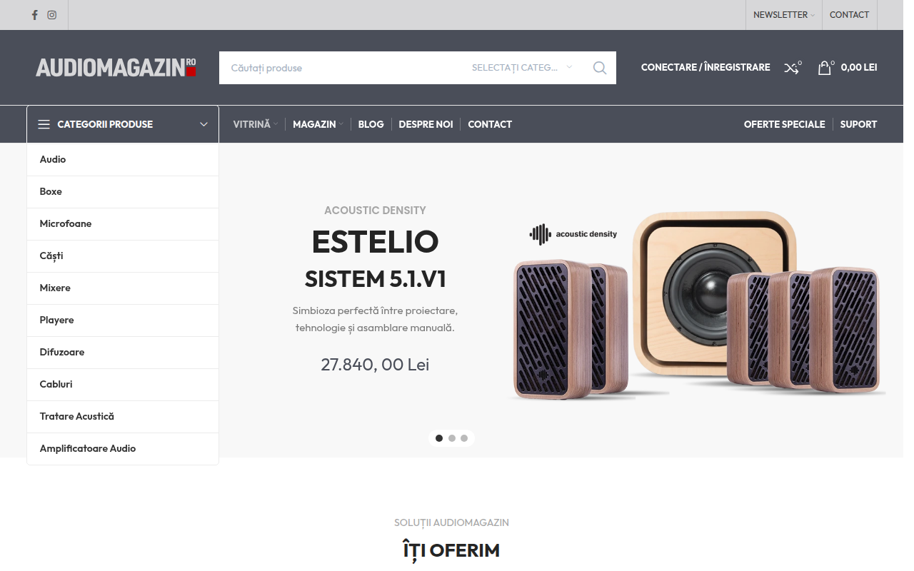 Screenshot van audiomagazin.ro