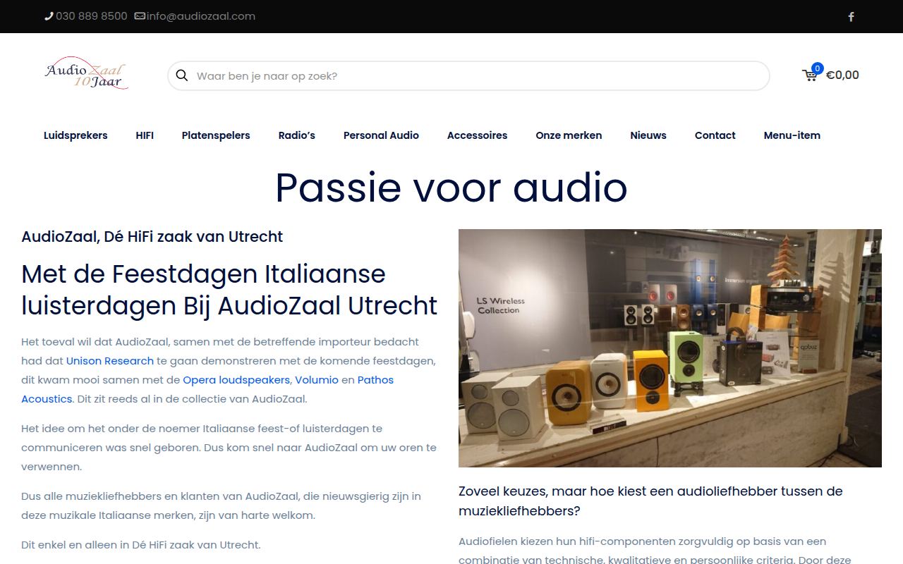 Screenshot van audiozaal.com