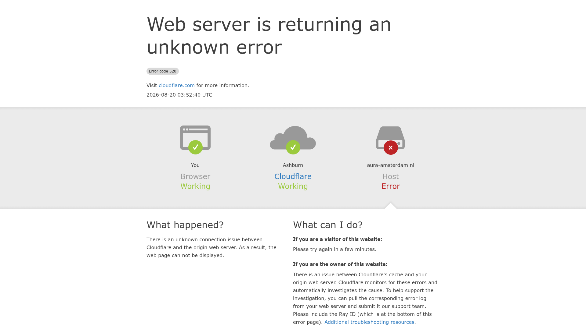 Screenshot van aura-amsterdam.nl