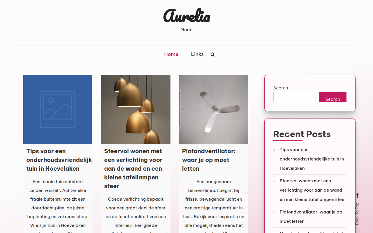 Screenshot van aurelia-moda.nl