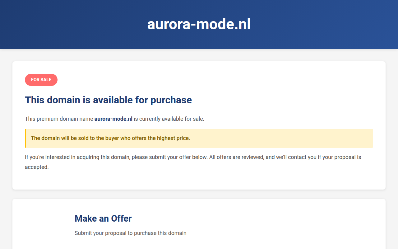 Screenshot van aurora-mode.nl