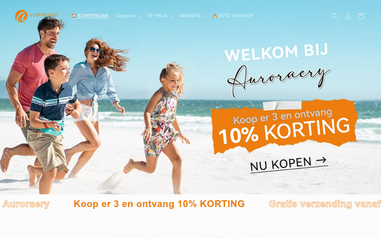 Screenshot van auroraery.com