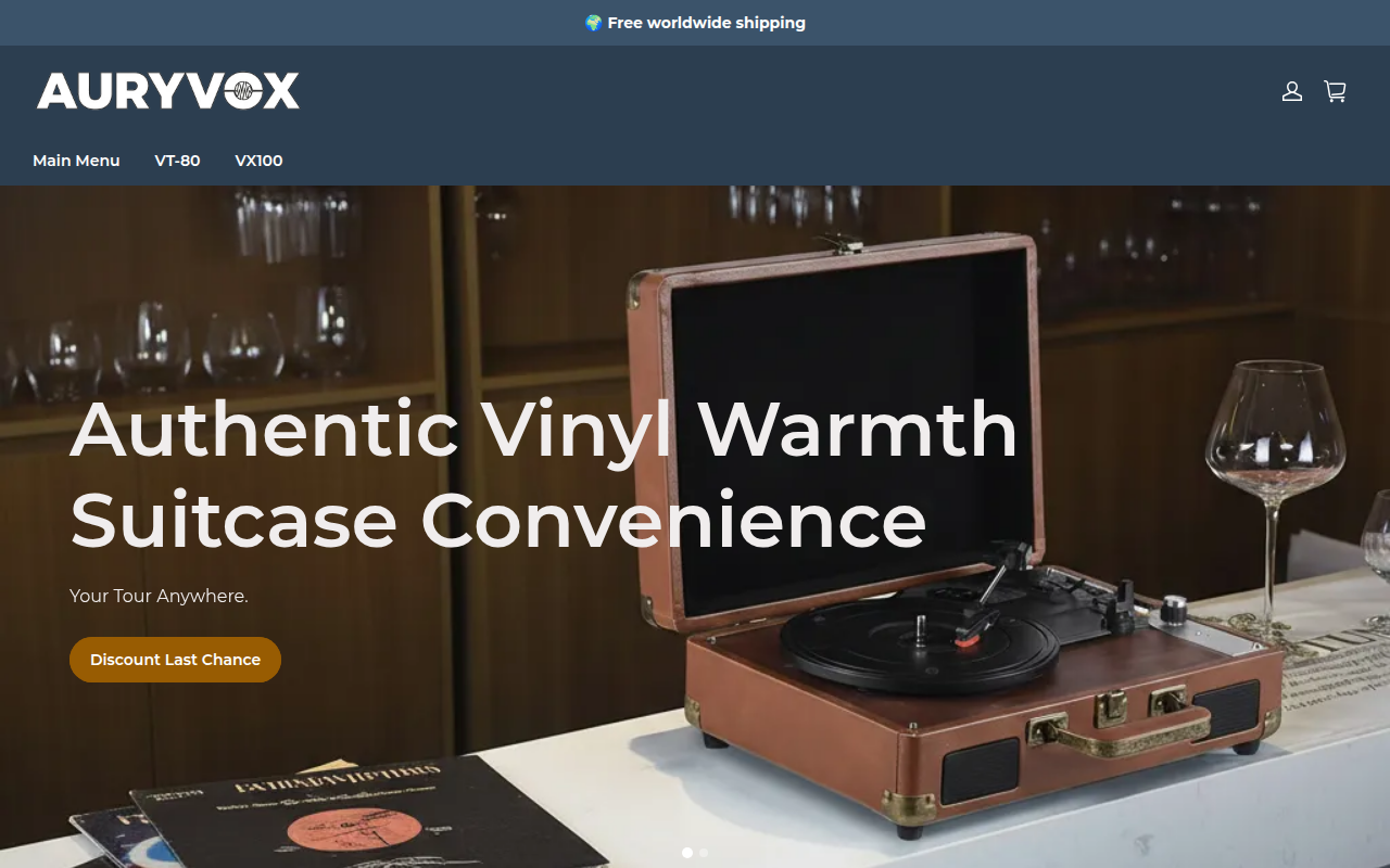 Screenshot van auryvox.com
