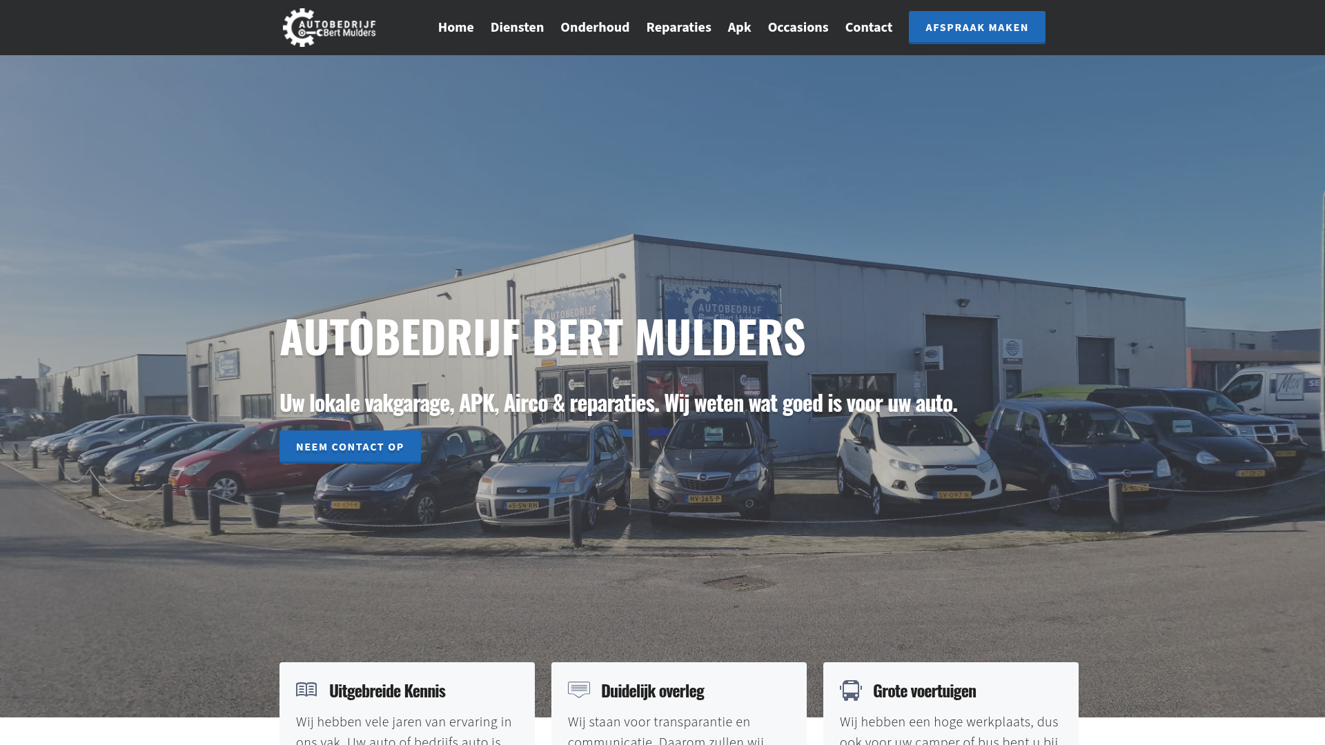 Screenshot van autobedrijfbertmulders.nl
