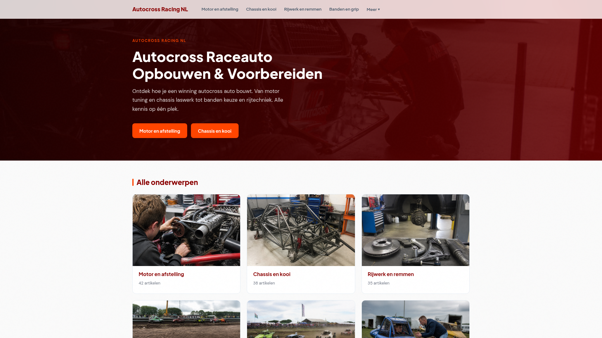 Screenshot van autocrossracing.nl