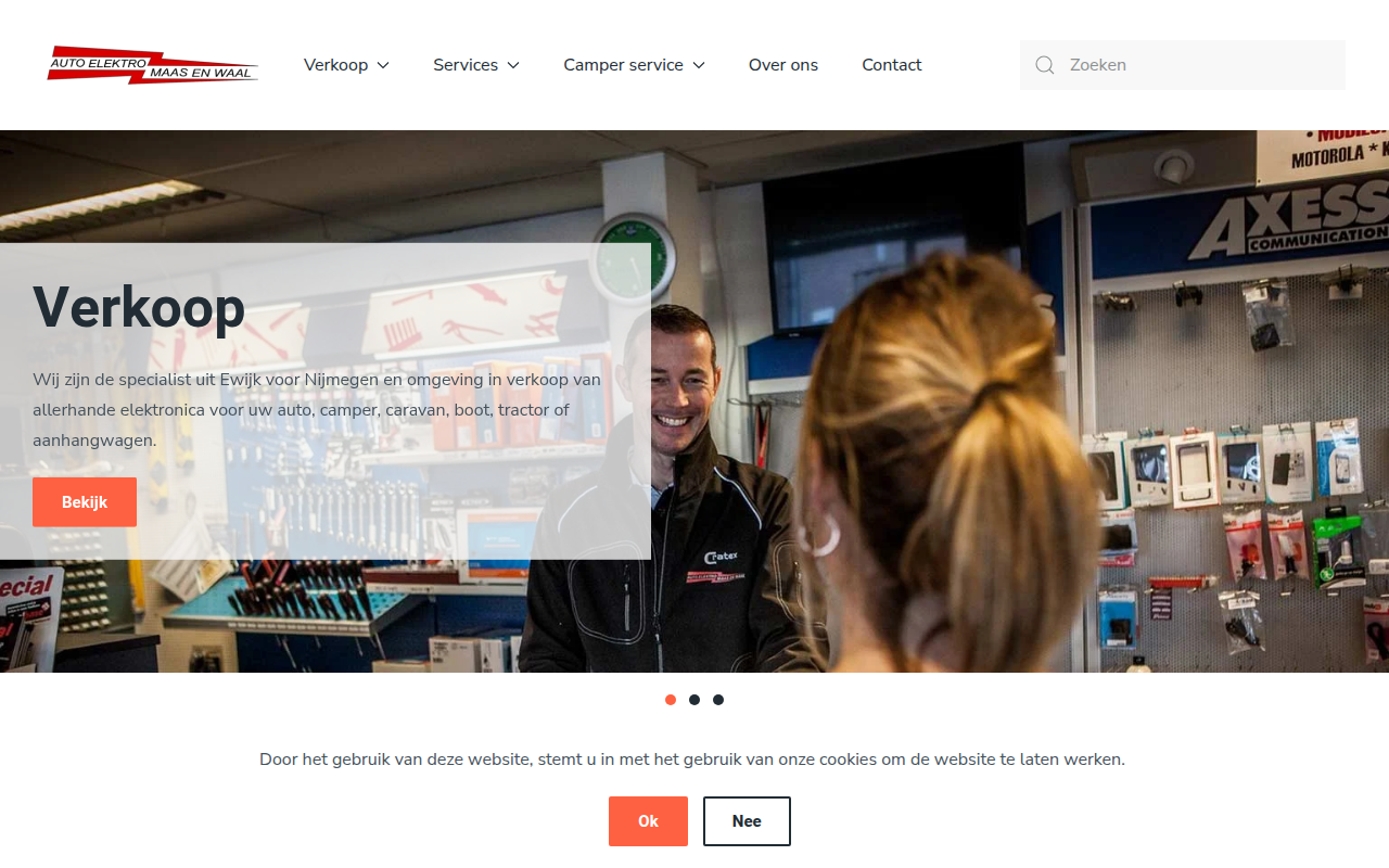 Screenshot van autoelektromaasenwaal.nl