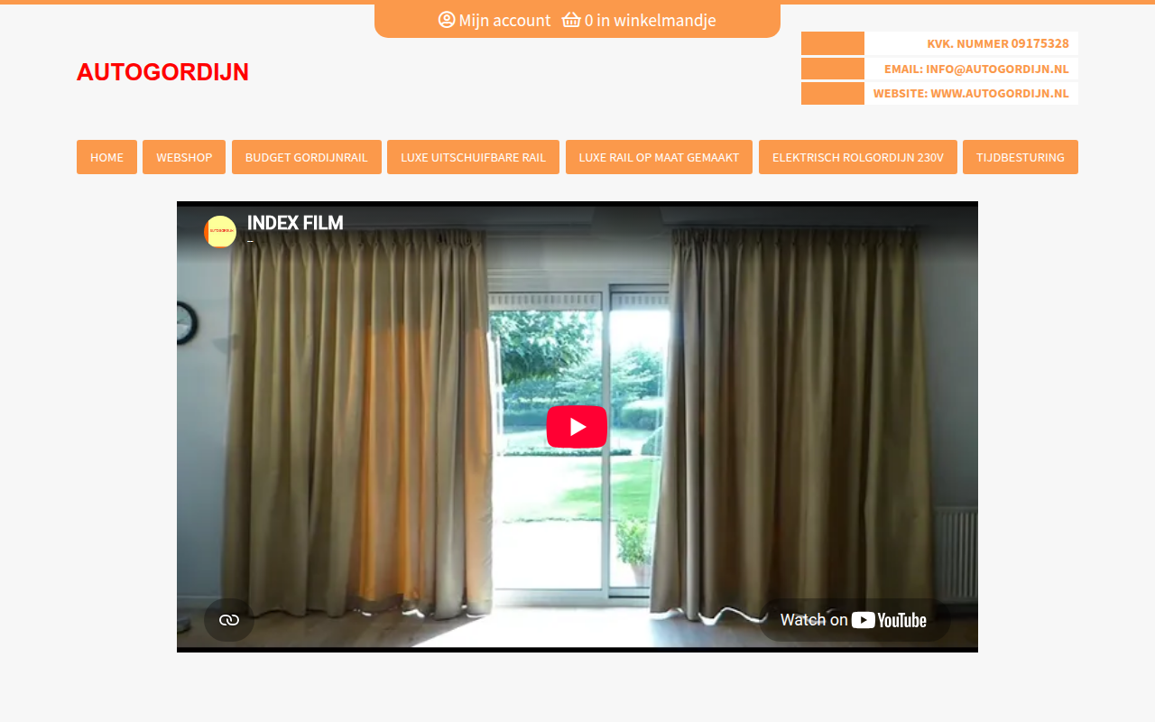Screenshot van autogordijn.nl