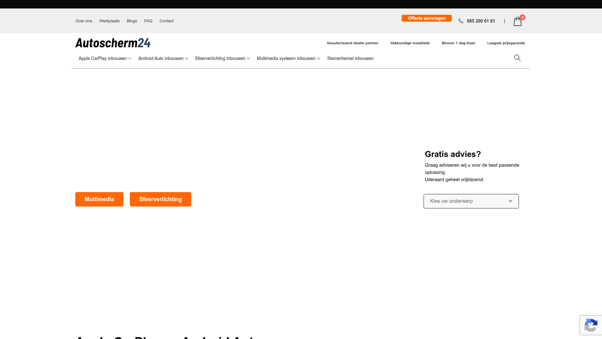 Screenshot van autoscherm24.nl