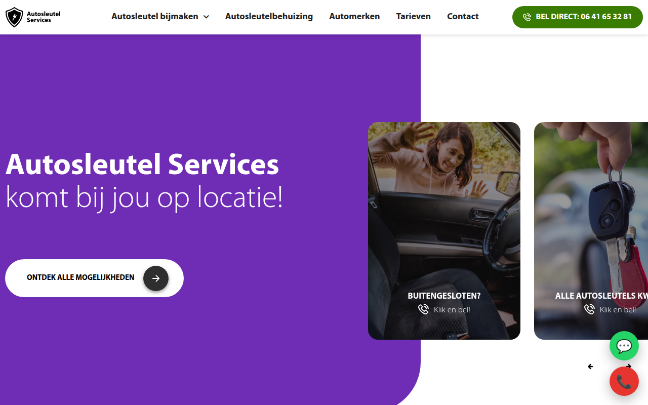 Screenshot van autosleutel-services.nl