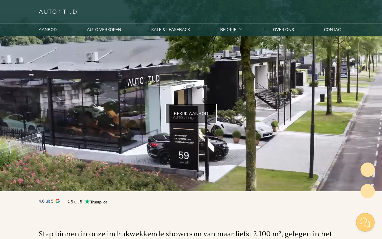 Screenshot van autotijd.nl