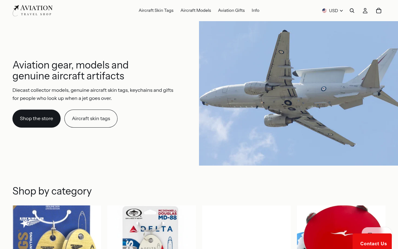 Screenshot van Aviationtravelshop
