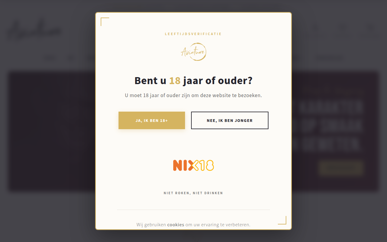 Screenshot van avinture.nl