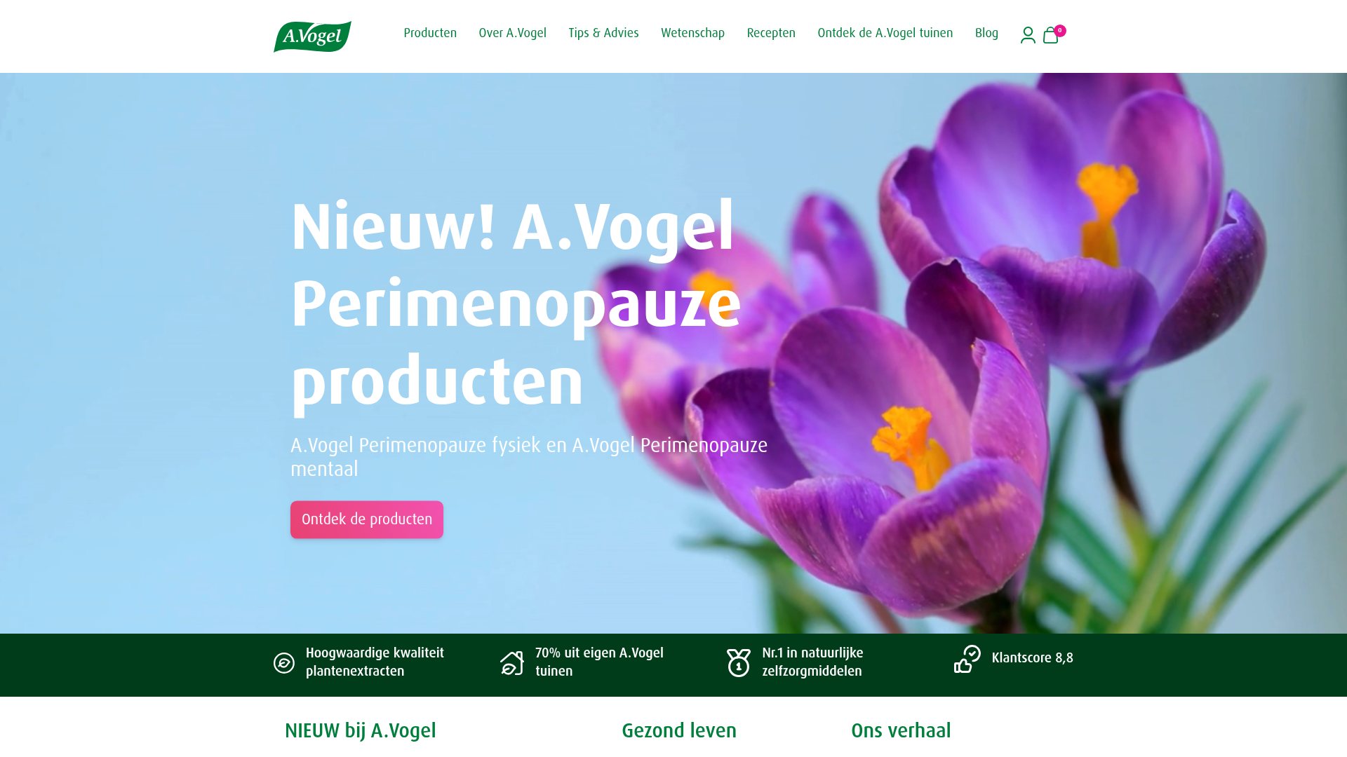 Screenshot van avogel.nl