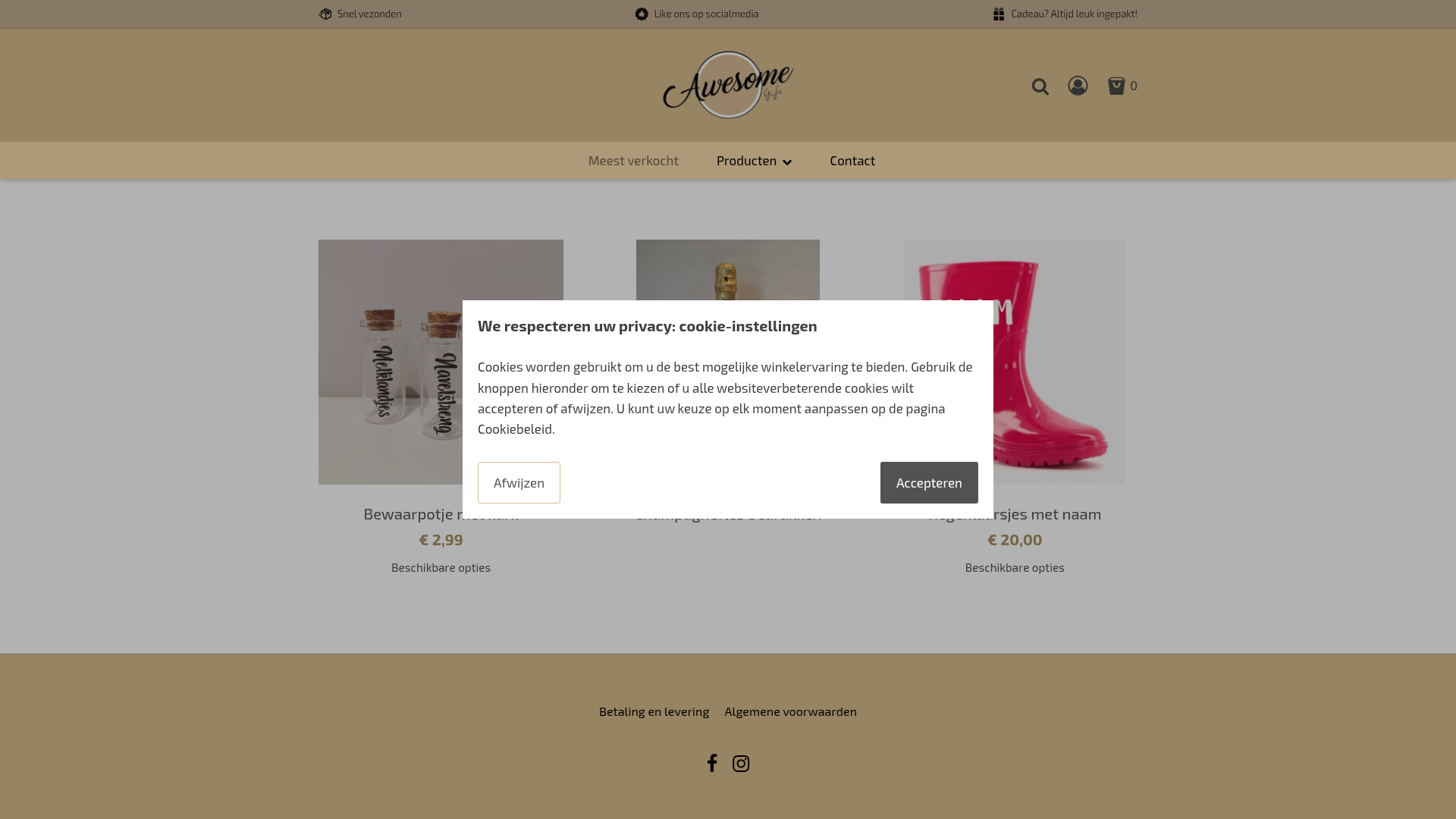 Screenshot van awesome-gift.nl
