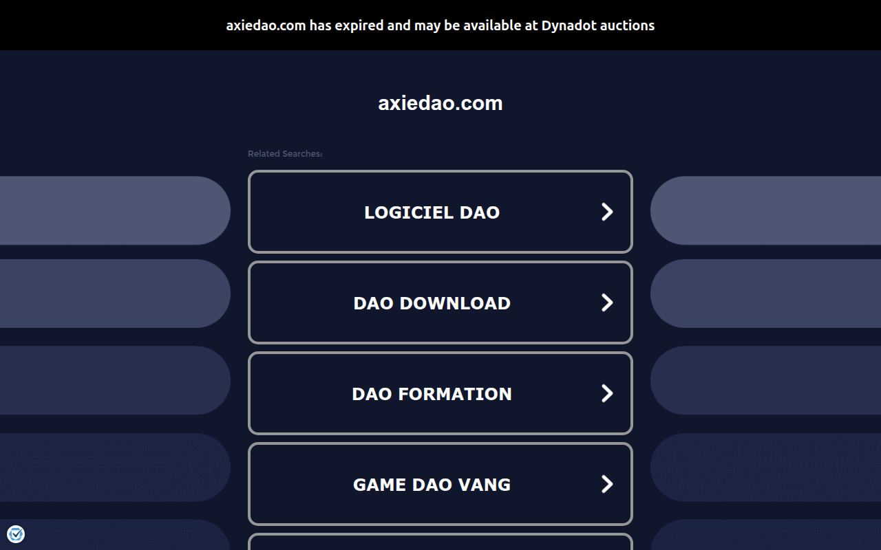 Screenshot van axiedao.com