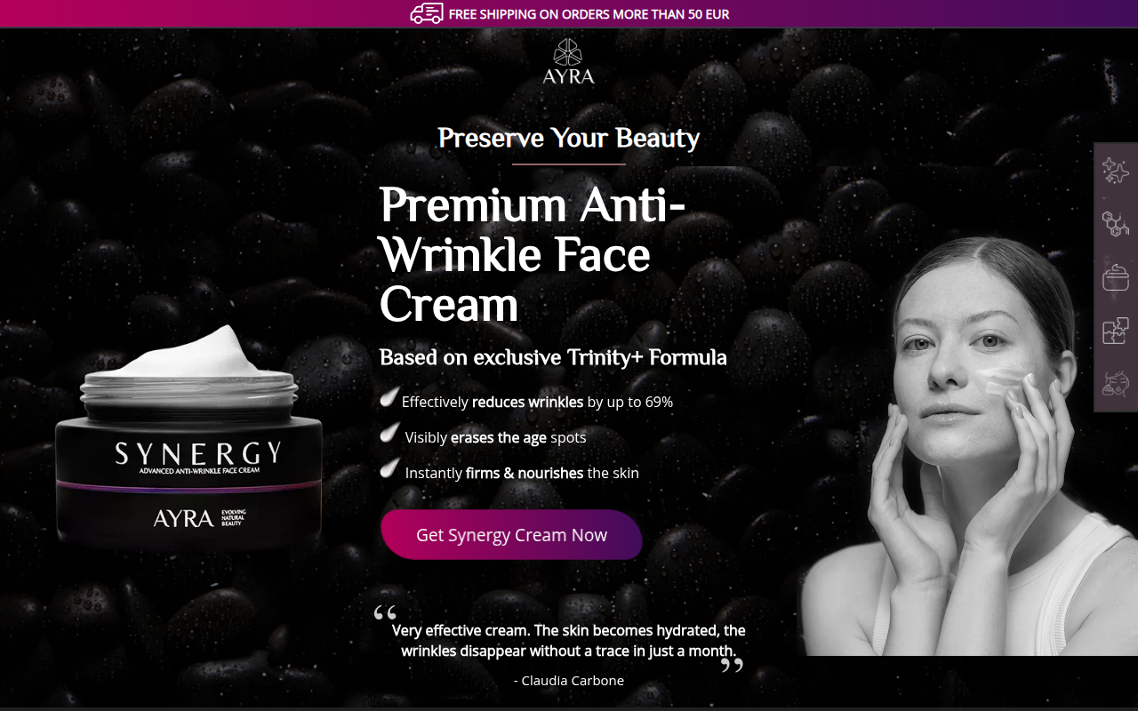 Screenshot van ayraderma.com