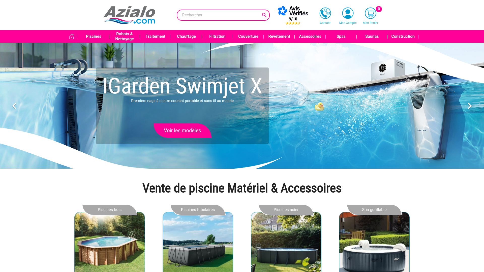 Screenshot van azialo.com