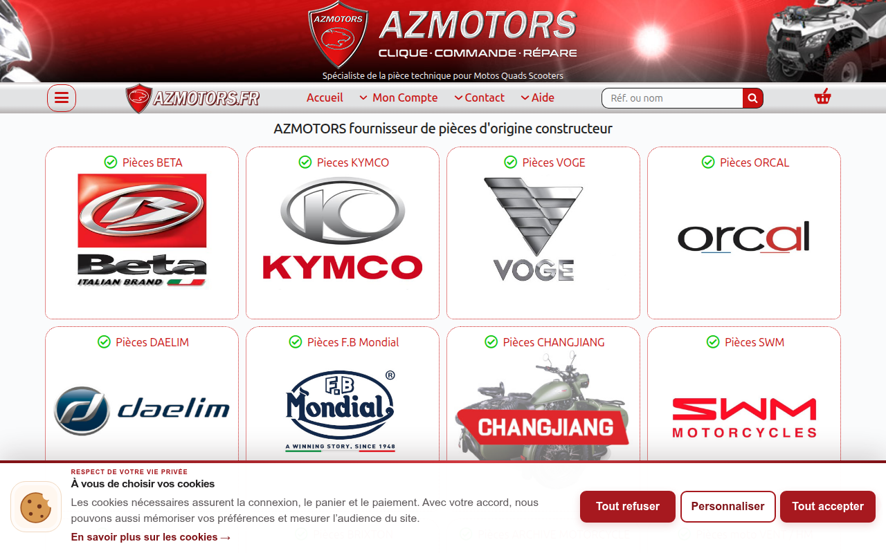 Screenshot van azmotors.fr