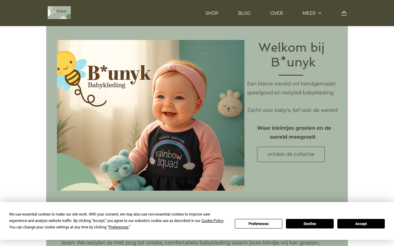Screenshot van b-unyk.nl