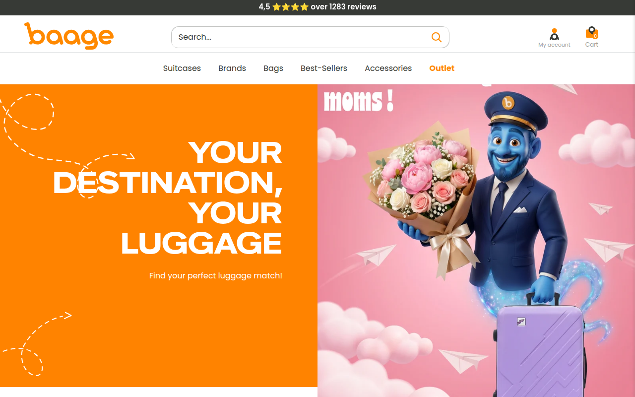 Screenshot van baage.com