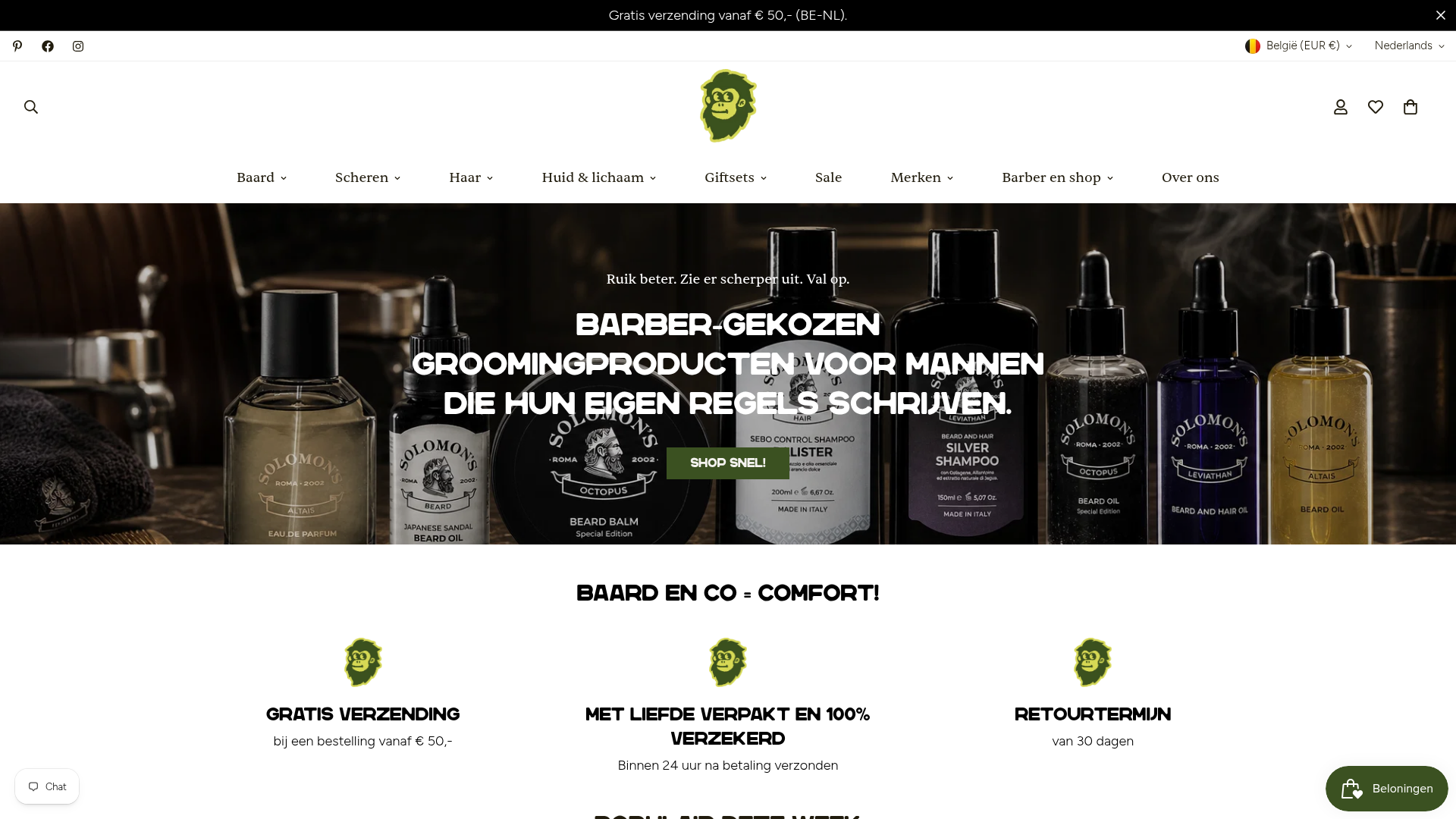 Screenshot van baardenco.be