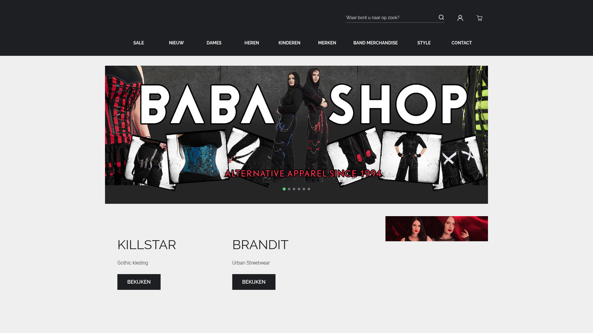 Screenshot van babashop.nl