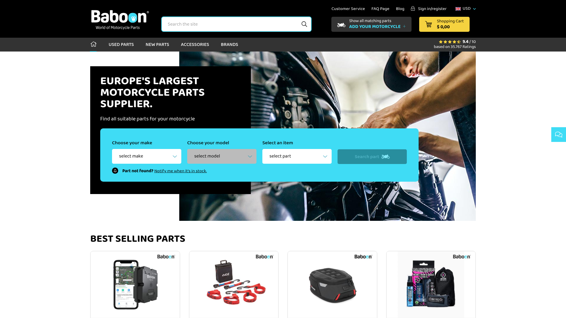 Screenshot van baboon.eu