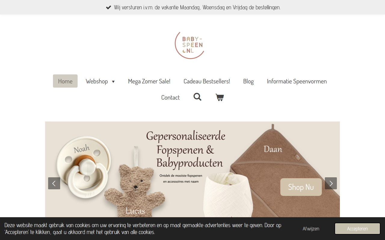 Screenshot van baby-speen.nl