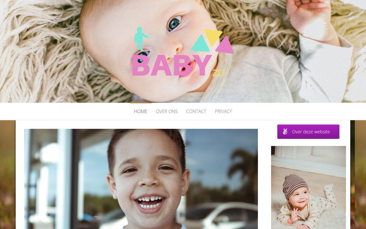 Screenshot van baby-zo.nl