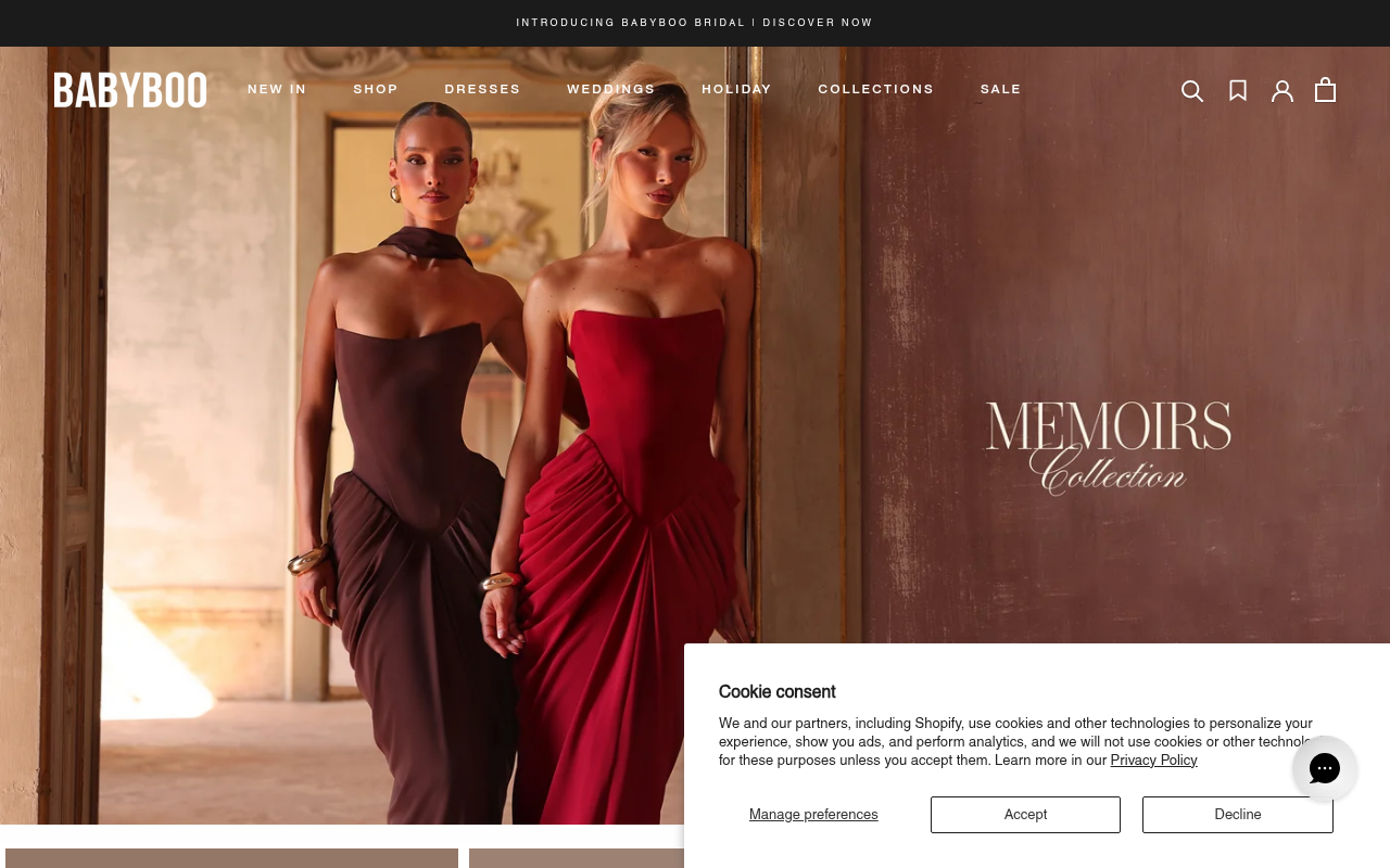 Screenshot van babyboofashion.com