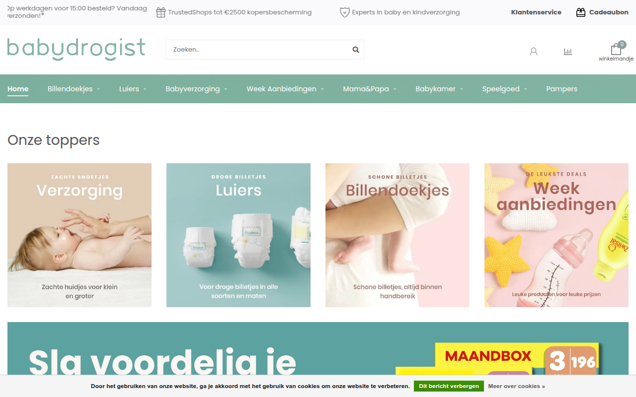 Screenshot van babydrogist.nl