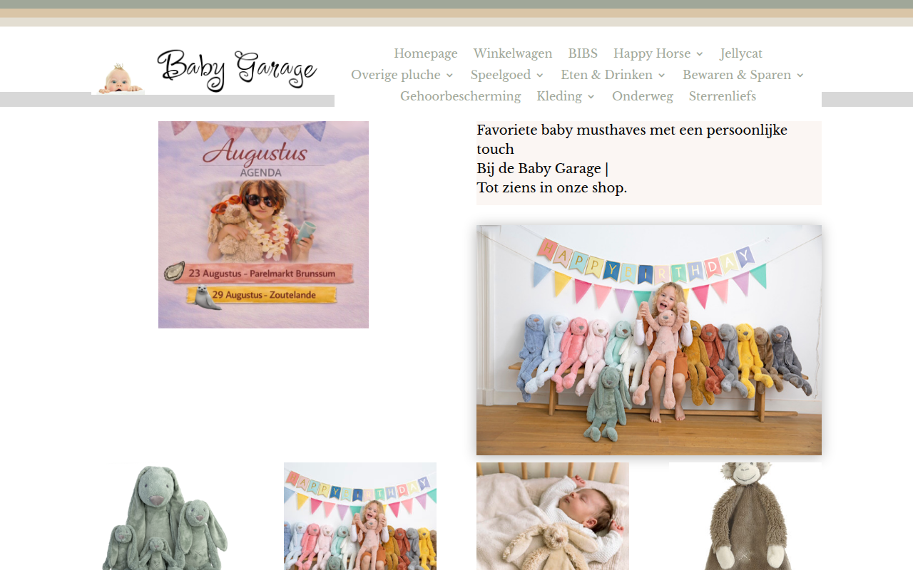 Screenshot van babygarage.nl
